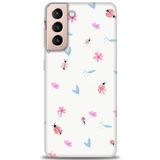 MRCİLETİSİM (mrc-24908) Tam Ekran Koruyucu Kılıf HD Baskılı Kılıf Uğur Böcekleri Samsung Galaxy S21 FE ile uyumlu