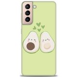 MRCİLETİSİM (mrc-24933) Tam Ekran Koruyucu Kılıf HD Baskılı Kılıf Avacado Samsung Galaxy S21 FE ile uyumlu