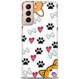MRCİLETİSİM (mrc-24945) Tam Ekran Koruyucu Kılıf HD Baskılı Kılıf Dog Samsung Galaxy S21 FE ile uyumlu