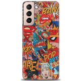 MRCİLETİSİM (mrc-24952) Tam Ekran Koruyucu Kılıf HD Baskılı Kılıf Cartoons Samsung Galaxy S21 FE ile uyumlu