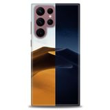 MRCİLETİSİM (mrc-25718) Tam Ekran Koruyucu Kılıf HD Baskılı Kılıf Gece ve Gündüz Samsung Galaxy S22 Ultra ile uyumlu
