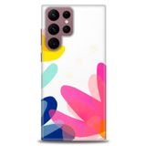 MRCİLETİSİM (mrc-25728) Tam Ekran Koruyucu Kılıf HD Baskılı Kılıf Çiçekk Samsung Galaxy S22 Ultra ile uyumlu
