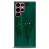 MRCİLETİSİM (mrc-25729) Tam Ekran Koruyucu Kılıf HD Baskılı Kılıf Grateful Samsung Galaxy S22 Ultra ile uyumlu
