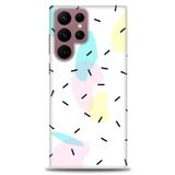 MRCİLETİSİM (mrc-25837) Tam Ekran Koruyucu Kılıf HD Baskılı Kılıf Çubuklar ve Renkler Samsung Galaxy S22 Ultra ile uyumlu