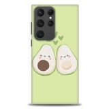 MRCİLETİSİM (mrc-26293) Tam Ekran Koruyucu Kılıf HD Baskılı Kılıf Avacado Samsung Galaxy S23 Ultra ile uyumlu
