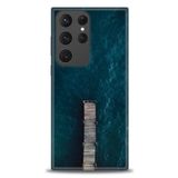 MRCİLETİSİM (mrc-26307) Tam Ekran Koruyucu Kılıf HD Baskılı Kılıf İskele Samsung Galaxy S23 Ultra ile uyumlu