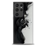 MRCİLETİSİM (mrc-26309) Tam Ekran Koruyucu Kılıf HD Baskılı Kılıf Siyah ve Beyaz Samsung Galaxy S23 Ultra ile uyumlu
