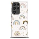 MRCİLETİSİM (mrc-26348) Tam Ekran Koruyucu Kılıf HD Baskılı Kılıf Gökkuşağı Samsung Galaxy S23 Ultra ile uyumlu