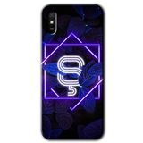 MRCİLETİSİM (mrc10015) Dark Neon Yaprak Ş Harfi Kılıf Baskılı Kapak Tam Kaplayan Mat Seramik Xiaomi Redmi 9A ile uyumlu