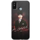 MRCİLETİSİM (mrc102363) Kemal Atatürk Kılıf HD Desen Baskılı Arka Kapak Tecno Spark 6 Go ile uyumlu