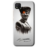MRCİLETİSİM (mrc10519) Mustafa Kemal Atatürk Kılıf Baskılı Kapak Tam Kaplayan Mat Seramik Xiaomi Redmi 9c ile uyumlu