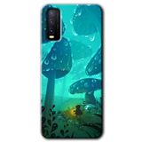 MRCİLETİSİM (mrc105298) Silhoutte Dropss Kılıf HD Desen Baskılı Arka Kapak+Temperli Cam Vivo Y20 ile uyumlu