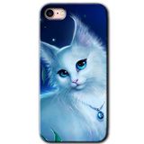 MRCİLETİSİM mrc106898 Cat Glance Kılıf Baskılı Kapak Tam Ekran Koruyucu iPhone SE 2020 ile uyumlu