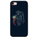 MRCİLETİSİM mrc107237 Astronot Kıyafeti Kılıf Baskılı Kapak Tam Ekran Koruyucu iPhone SE 2020 ile uyumlu