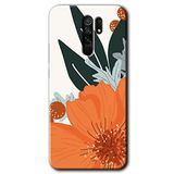 MRCİLETİSİM (mrc10738) Portakal Çiçeği Kılıf Baskılı Kapak Tam Kaplayan Mat Seramik Xiaomi Redmi 9 ile uyumlu