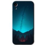 MRCİLETİSİM mrc108434 Night Fores Mount Kılıf Baskılı Kapak Tam Ekran Koruyucu iPhone XR ile uyumlu