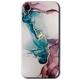MRCİLETİSİM mrc108500 Liquid Mermer Kılıf Baskılı Kapak Tam Ekran Koruyucu iPhone XR ile uyumlu
