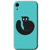 MRCİLETİSİM mrc108546 Cat Vector Kılıf Baskılı Kapak Tam Ekran Koruyucu iPhone XR ile uyumlu