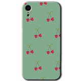 MRCİLETİSİM mrc108570 Kiraz Berry Kılıf Baskılı Kapak Tam Ekran Koruyucu iPhone XR ile uyumlu