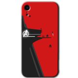 MRCİLETİSİM mrc108591 Avengers Tower Kılıf Baskılı Kapak Tam Ekran Koruyucu iPhone XR ile uyumlu