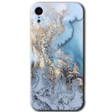 MRCİLETİSİM mrc108619 Eski Mermer Kılıf Baskılı Kapak Tam Ekran Koruyucu iPhone XR ile uyumlu