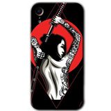 MRCİLETİSİM mrc108858 Samurai Girl Kılıf Baskılı Kapak Tam Ekran Koruyucu iPhone XR ile uyumlu