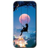 MRCİLETİSİM mrc108874 Yalnız Kadın Kılıf Baskılı Kapak Tam Ekran Koruyucu iPhone XR ile uyumlu