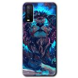 MRCİLETİSİM (mrc110235) Neon Aslan Kılıf HD Desen Baskılı Arka Kapak Vivo Y20 ile uyumlu