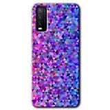 MRCİLETİSİM (mrc110395) Pixel Mozaik Kılıf HD Desen Baskılı Arka Kapak Vivo Y20 ile uyumlu