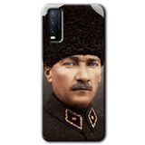 MRCİLETİSİM (mrc110592) Başkomutan Atatürk Kılıf HD Desen Baskılı Arka Kapak Vivo Y20 ile uyumlu