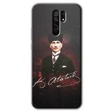 MRCİLETİSİM (mrc11063) Kemal Atatürk Kılıf Baskılı Kapak Tam Kaplayan Mat Seramik Xiaomi Redmi 9 ile uyumlu
