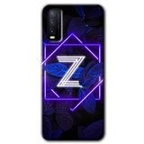 MRCİLETİSİM (mrc110671) Dark Neon Yaprak Z Harfi Kılıf HD Desen Baskılı Arka Kapak Vivo Y20 ile uyumlu