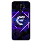 MRCİLETİSİM (mrc11088) Dark Neon Yaprak G Harfi Kılıf Baskılı Kapak Tam Kaplayan Mat Seramik Xiaomi Redmi 9 ile uyumlu