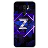 MRCİLETİSİM (mrc11121) Dark Neon Yaprak Z Harfi Kılıf Baskılı Kapak Tam Kaplayan Mat Seramik Xiaomi Redmi 9 ile uyumlu