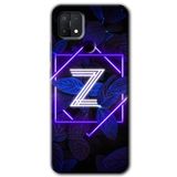 MRCİLETİSİM mrc111606 Dark Neon Yaprak Z Harfi Kılıf Baskılı Kapak Tam Ekran Koruyucu Oppo A15s ile uyumlu
