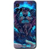 MRCİLETİSİM (mrc111885) Neon Aslan Kılıf HD Desen Baskılı Arka Kapak Vivo Y21s ile uyumlu