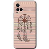 MRCİLETİSİM (mrc111975) Mandala Retro Kılıf HD Desen Baskılı Arka Kapak Vivo Y21s ile uyumlu
