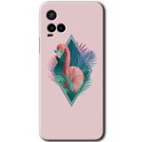 MRCİLETİSİM (mrc112188) Flamingo Kılıf HD Desen Baskılı Arka Kapak Vivo Y21s ile uyumlu