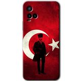 MRCİLETİSİM (mrc112232) Atatürk Bayrak Kılıf HD Desen Baskılı Arka Kapak Vivo Y21s ile uyumlu