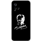 MRCİLETİSİM (mrc112235) Atatürk Silüet İmza Kılıf HD Desen Baskılı Arka Kapak Vivo Y21s ile uyumlu