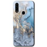 MRCİLETİSİM mrc112469 Eski Mermer Kılıf Baskılı Kapak Tam Ekran Koruyucu Oppo A31 ile uyumlu