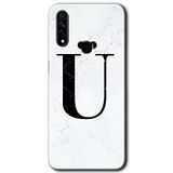 MRCİLETİSİM mrc112576 Beyaz Mermer Desenli Ü Harfi Kılıf Baskılı Kapak Tam Ekran Koruyucu Oppo A31 ile uyumlu