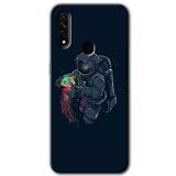 MRCİLETİSİM mrc112737 Astronot Kıyafeti Kılıf Baskılı Kapak Tam Ekran Koruyucu Oppo A31 ile uyumlu
