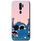 MRCİLETİSİM mrc113041 Stitch Kılıf Baskılı Kapak Tam Ekran Koruyucu Oppo A5 2020 ile uyumlu