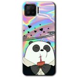 MRCİLETİSİM mrc114520 Milkshake Panda Kılıf Baskılı Kapak Tam Ekran Koruyucu Oppo A73 ile uyumlu