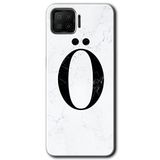 MRCİLETİSİM mrc114757 Beyaz Mermer Desenli Ö Harfi Kılıf Baskılı Kapak Tam Ekran Koruyucu Oppo A73 ile uyumlu