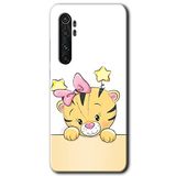 MRCİLETİSİM (mrc115269) Sevimli Kedi Kılıf HD Desen Baskılı Arka Kapak+Temperli Cam Xiaomi Mi Note 10 Lite ile uyumlu