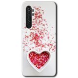 MRCİLETİSİM (mrc115740) Kalpli Şekerleme Kılıf HD Desen Baskılı Arka Kapak+Temperli Cam Xiaomi Mi Note 10 Lite ile uyumlu