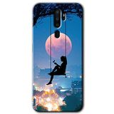 MRCİLETİSİM mrc116024 Yalnız Kadın Kılıf Baskılı Kapak Tam Ekran Koruyucu Oppo A9 2020 ile uyumlu