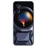 MRCİLETİSİM mrc117675 Astronot Kılıf Baskılı Kapak Tam Ekran Koruyucu Oppo Reno 3 ile uyumlu